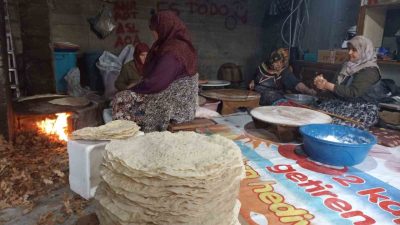 Samsun’un Havza ilçesinde kadınlar, imece usulüyle sırayla bir araya gelerek