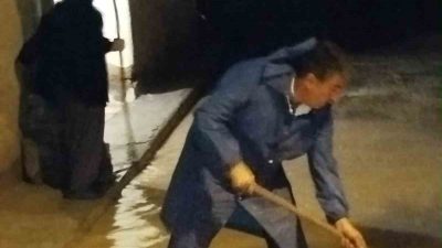 Elazığ’ın Yurtbaşı beldesinde etkili olan sağanak yağış sonrasında sel ve