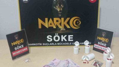 Aydın’ın Söke ve Kuşadası ilçelerinde düzenlenen operasyonda uyuşturucu maddeler ele