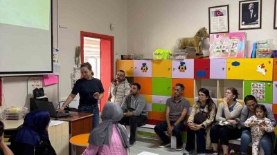 Aydın’ın Söke ilçesinde, anaokulunda düzenlenen Çocuk Akademisi eğitiminde çocukların gelişim