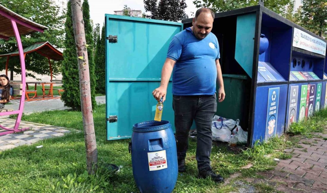 Talas Belediyesi tarafından yürütülen Bitkisel Atık Yağ Toplama Kampanyası, çevrenin