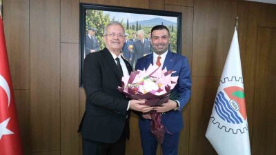 Mersin Organize Sanayi Bölgesi (OSB) Başkanı Sabri Tekli ve beraberindeki