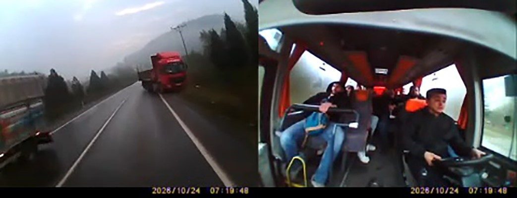 Karabük-Yenice kara yolunda, iddiaya göre hatalı sollama yapan tır ile