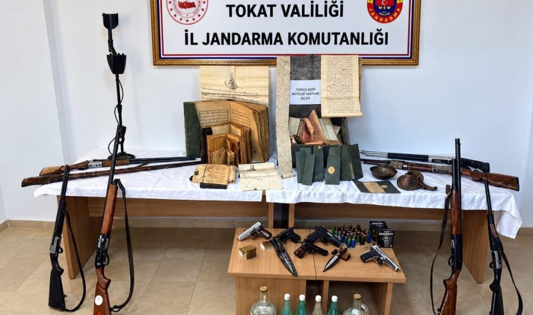 Tokat’ın Zile ilçesinde jandarma ekiplerince 7 adrese düzenlenen eş zamanlı