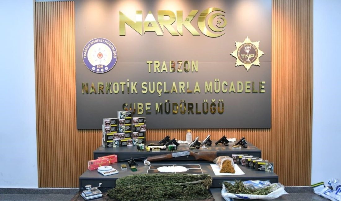 Trabzon Emniyet Müdürlüğü Narkotik Suçlarla Mücadele Şube Müdürlüğü ekiplerince 5