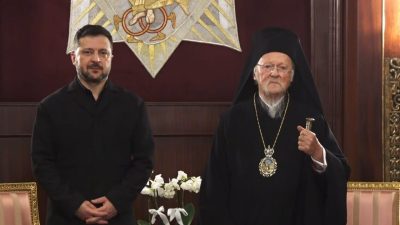 Ukrayna Devlet Başkanı Volodimir Zelenskiy, Fener Rum Patriği Bartholomeos ile