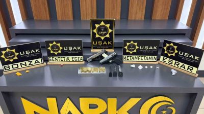 Uşak Emniyet Müdürlüğü ekipleri kentte zehir tacirlerine yönelik düzenlediği operasyonda