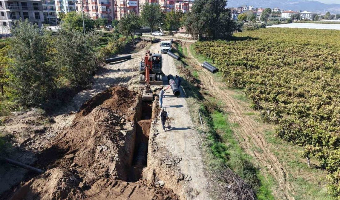 Manisa’nın Sarıgöl ilçesinde yağışlarda su baskınlarına neden olan Ayan Mahallesi’ndeki