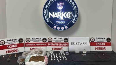 Yalova’da uyuşturucu madde ticareti yaptığı belirlenen 2 şüpheli, polis ekiplerince