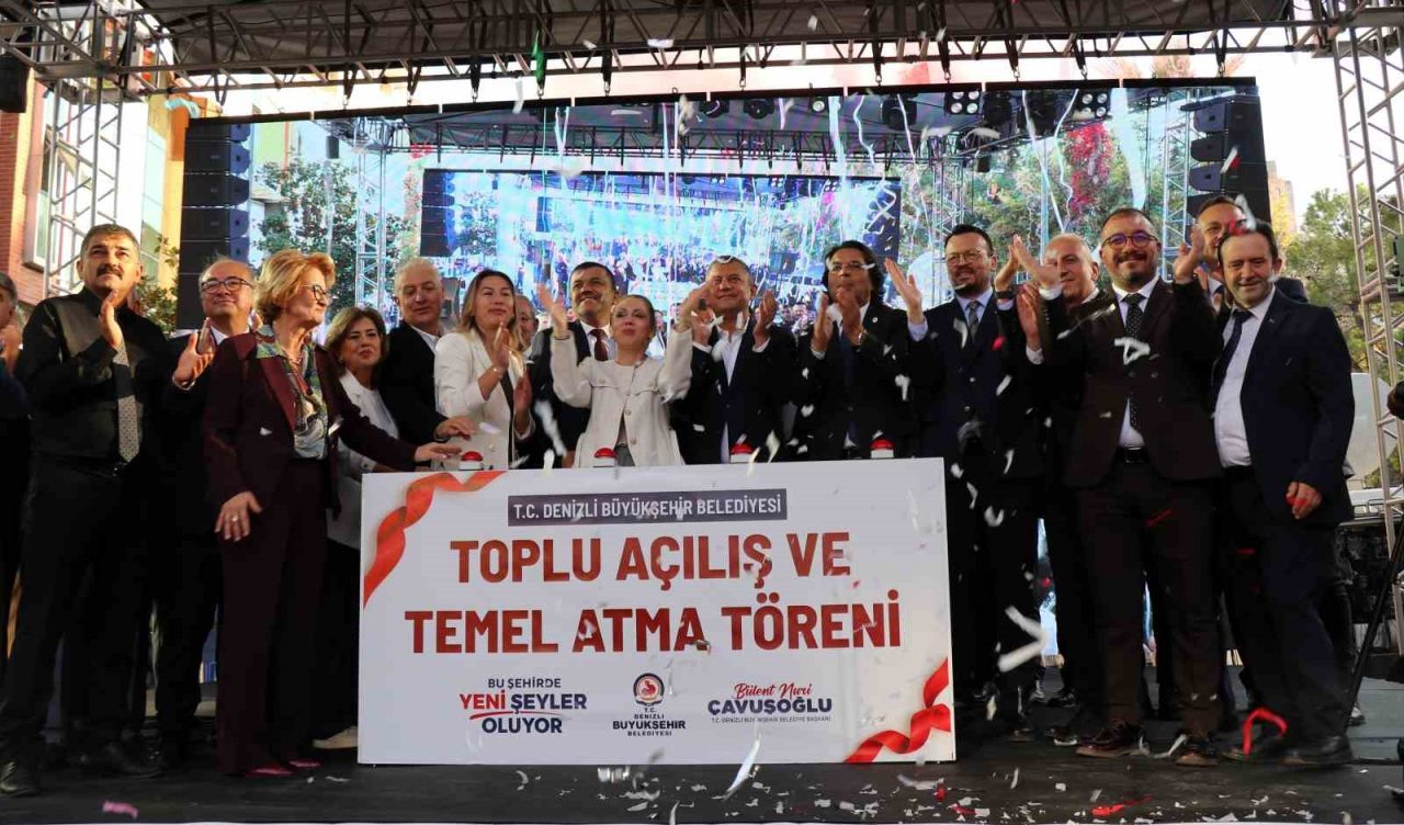 Denizli Büyükşehir Belediyesi’nin Toplu Açılış ve Temel Atma Töreni’ne katılan