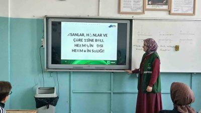 Kars’ta Yeşilay tarafından öğrencilere yönelik sağlıklı yaşam ve Yeşilay bilinci