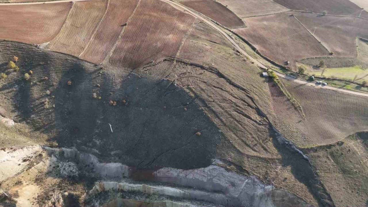Yozgat’ın Aydıncık ilçesine bağlı Baydiğin beldesinde tarım arazilerinde meydana gelen